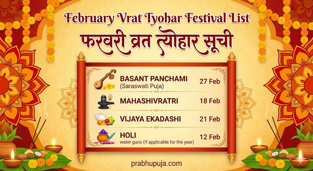 February Vrat Tyohar festival List फरवरी के व्रत-त्योहार
