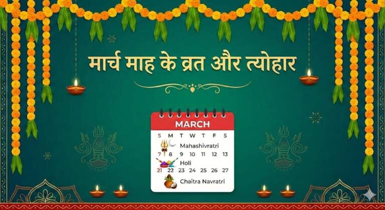 March Vrat Tyohar festival List मार्च के हिंदू व्रत-त्योहार