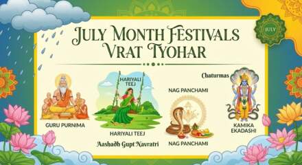 July Month Festivals Vrat Tyohar जुलाई माह के हिंदू व्रत-त्यौहार