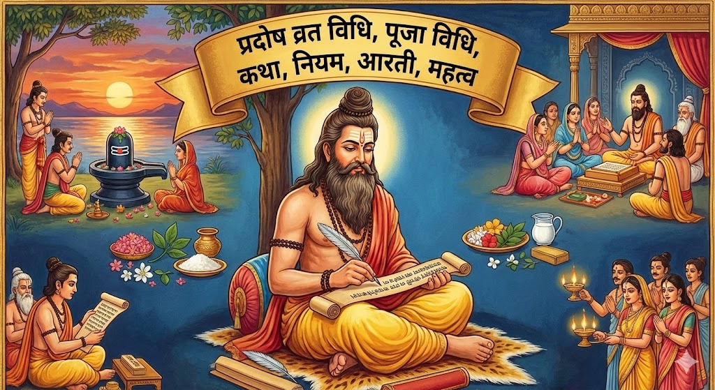 Pradosh Vrat Vidhi, Puja Vidhi, Katha, Rules, Aarti, Significance Pradosh Vrat Vidhi Written by Bhagwan Vedvyas भगवान वेदव्यास द्वारा रचित प्रदोष व्रत की विधि, पूजन विधि, नियम, लाभ, कथा और आरती  