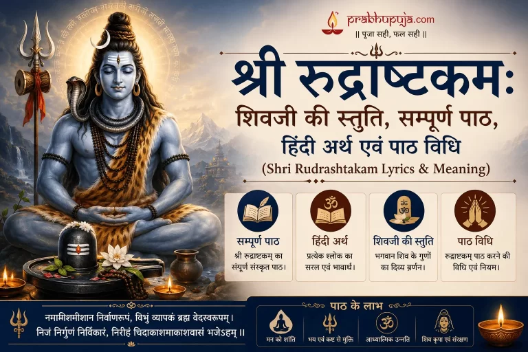 श्री रुद्राष्टकम: शिवजी की स्तुति, सम्पूर्ण पाठ, हिंदी अर्थ एवं पाठ विधि (Shri Rudrashtakam Lyrics & Meaning)